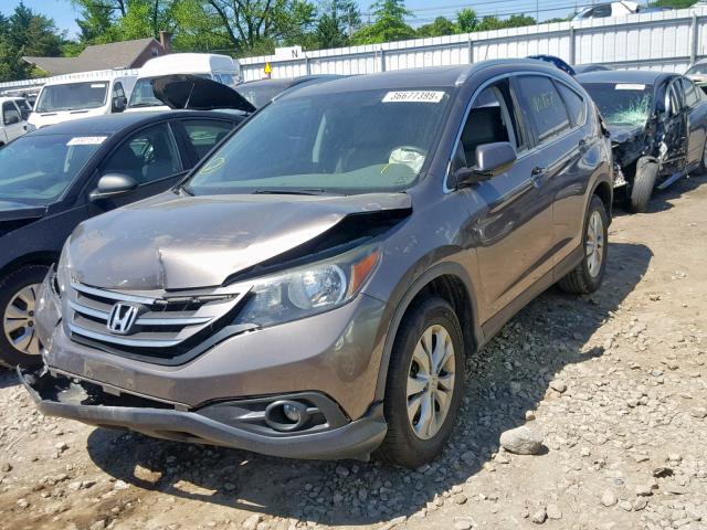 5J6RM4H75DL083217 - 2013 HONDA CR-V EXL SILVER photo 2