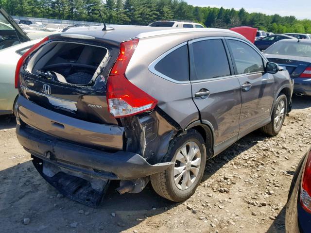 5J6RM4H75DL083217 - 2013 HONDA CR-V EXL SILVER photo 4