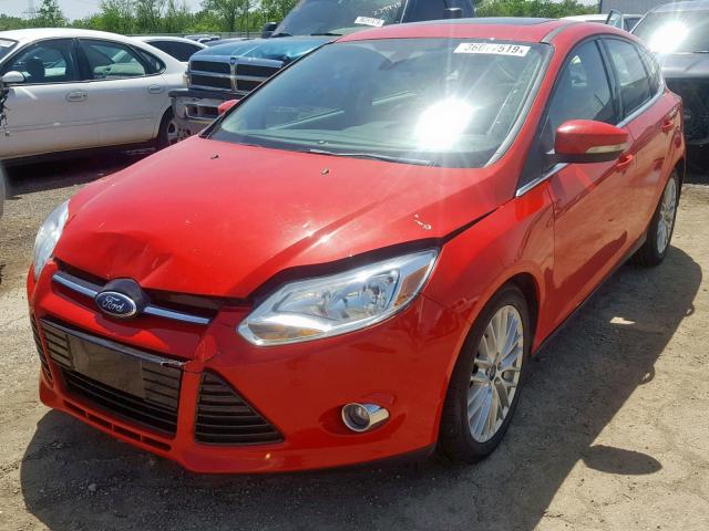 1FAHP3M24CL315209 - 2012 FORD FOCUS SEL RED photo 2