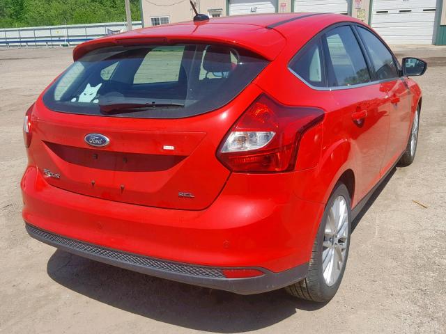 1FAHP3M24CL315209 - 2012 FORD FOCUS SEL RED photo 4