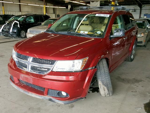 3D4PH9FG1BT510527 - 2011 DODGE JOURNEY LU RED photo 2