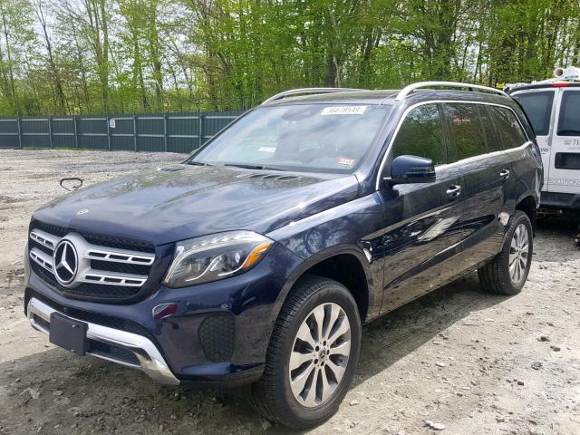 4JGDF6EE9JB160175 - 2018 MERCEDES-BENZ GLS 450 4M BLUE photo 2