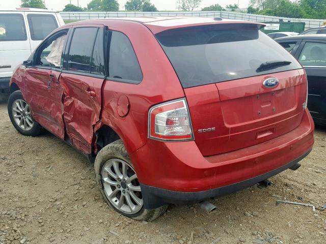 2FMDK4JC2ABB27002 - 2010 FORD EDGE SEL BURGUNDY photo 3