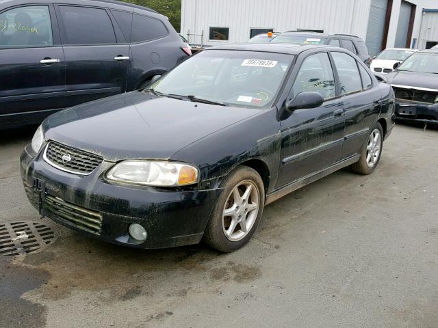 3N1BB51D81L120993 - 2001 NISSAN SENTRA SE BLACK photo 2