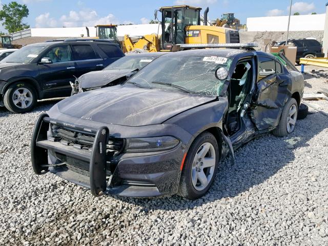 2C3CDXAT8JH280951 - 2018 DODGE CHARGER PO GRAY photo 2