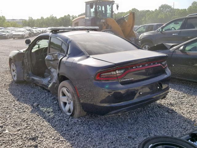2C3CDXAT8JH280951 - 2018 DODGE CHARGER PO GRAY photo 3