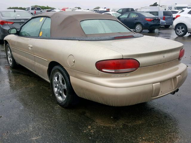 3C3EL55HXYT271949 - 2000 CHRYSLER SEBRING JX TAN photo 3