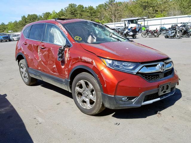 2HKRW2H82JH653915 - 2018 HONDA CR-V EXL MAROON photo 1