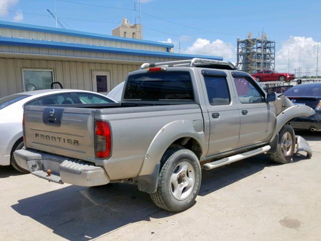 1N6ED27T12C363556 - 2002 NISSAN FRONTIER C GRAY photo 4