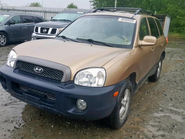 KM8SC13D22U283593 - 2002 HYUNDAI SANTA FE G GOLD photo 2