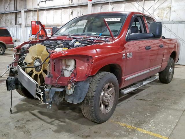 3D3KR28A78G181765 - 2008 DODGE RAM 2500 S RED photo 2