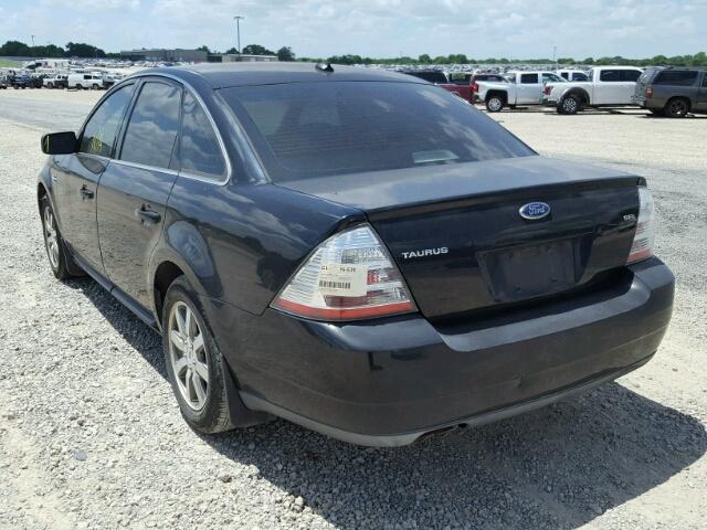 1FAHP24W18G176489 - 2008 FORD TAURUS SEL BLACK photo 3