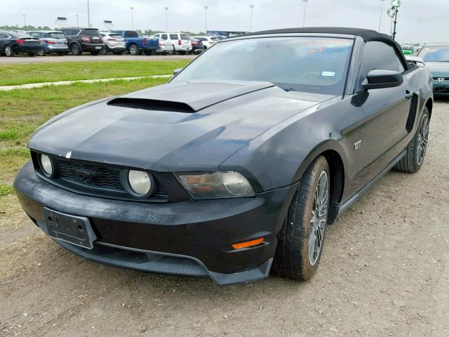 1ZVBP8FH3A5158284 - 2010 FORD MUSTANG GT BLACK photo 2