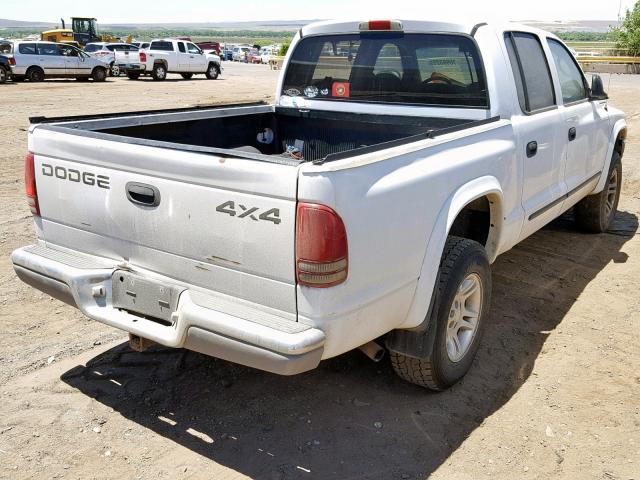 1B7HG2ANX1S263848 - 2001 DODGE DAKOTA QUA WHITE photo 4