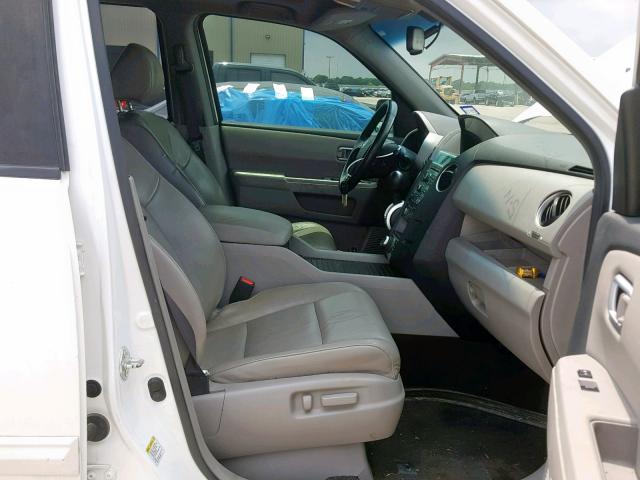 5FNYF3H7XBB008311 - 2011 HONDA PILOT EXLN WHITE photo 5