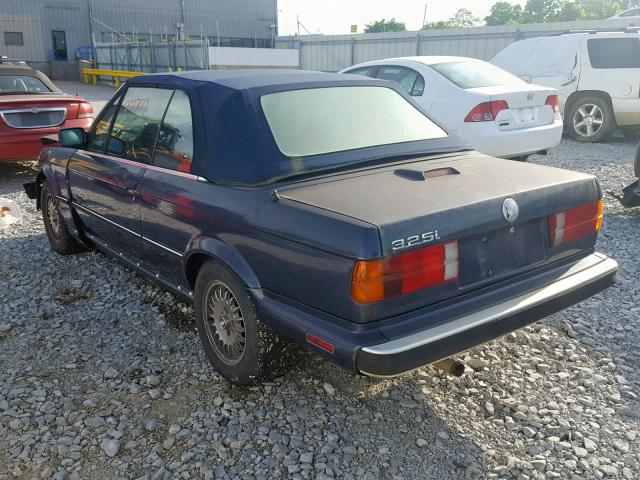 WBABB2302KEC18893 - 1989 BMW 325 I AUTO BLUE photo 3