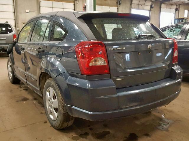 1B3HB28B47D269685 - 2007 DODGE CALIBER BLUE photo 3