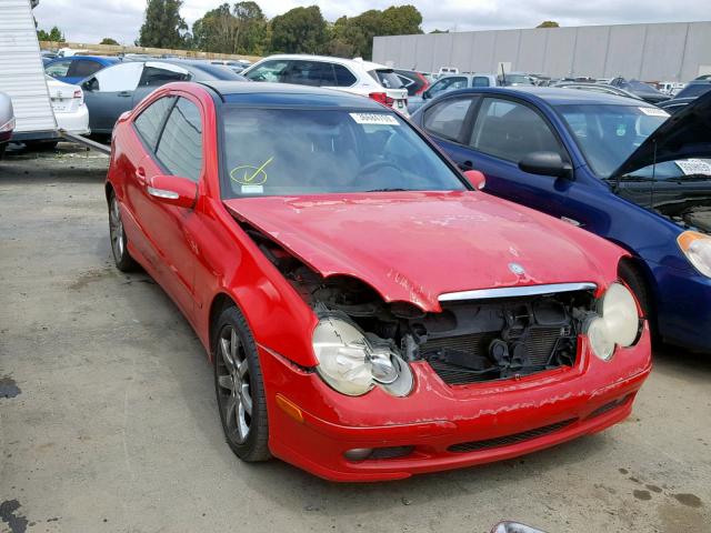 WDBRN47J02A360265 - 2002 MERCEDES-BENZ C 230K SPO RED photo 1