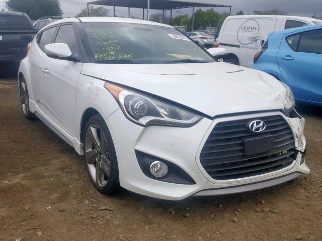 KMHTC6AE2EU195368 - 2014 HYUNDAI VELOSTER T WHITE photo 1