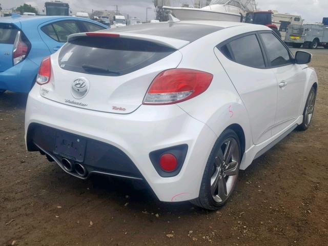 KMHTC6AE2EU195368 - 2014 HYUNDAI VELOSTER T WHITE photo 4