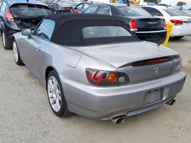 JHMAP21494T000594 - 2004 HONDA S2000 SILVER photo 3