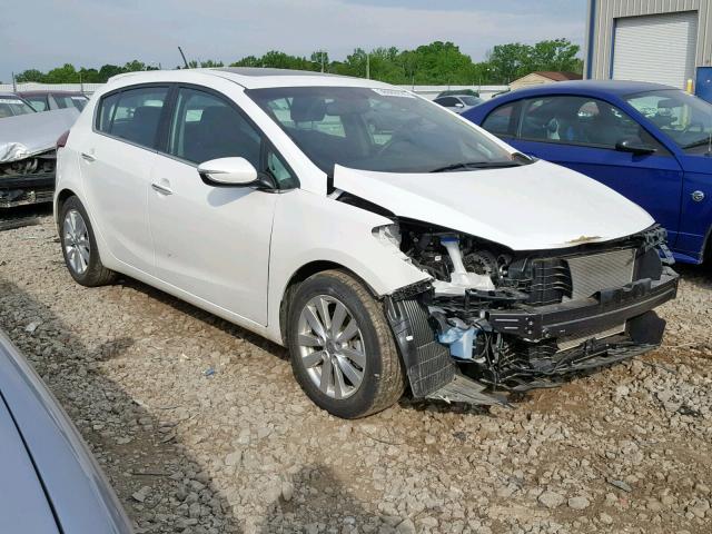 KNAFX5A83E5205133 - 2014 KIA FORTE EX WHITE photo 1