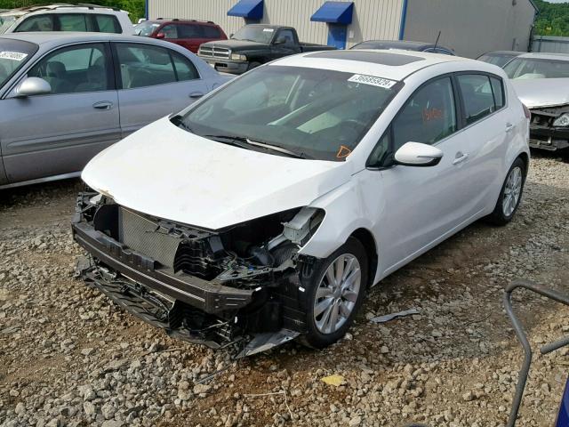 KNAFX5A83E5205133 - 2014 KIA FORTE EX WHITE photo 2