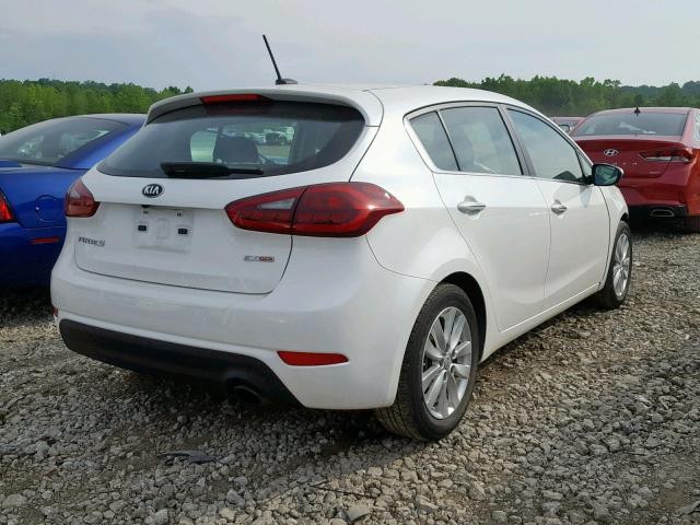 KNAFX5A83E5205133 - 2014 KIA FORTE EX WHITE photo 4