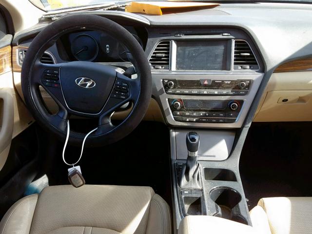 5NPE34AF1HH596094 - 2017 HYUNDAI SONATA SPO BROWN photo 9