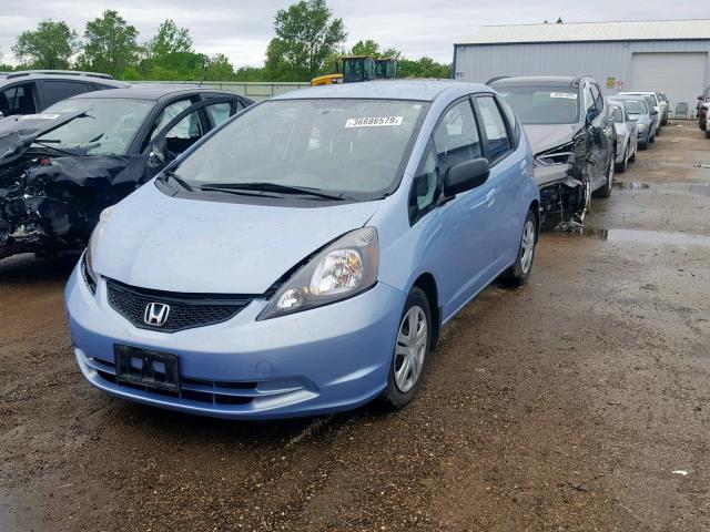 JHMGE8H23AS001815 - 2010 HONDA FIT BLUE photo 2