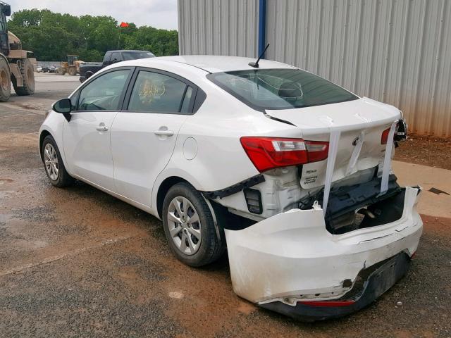 KNADM4A3XG6557511 - 2016 KIA RIO LX WHITE photo 3