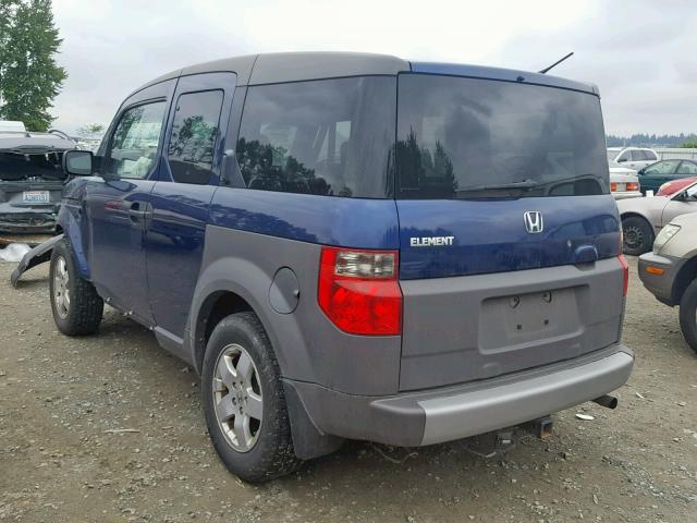 5J6YH28583L051363 - 2003 HONDA ELEMENT EX BLUE photo 3