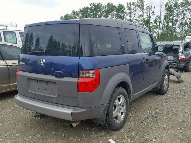 5J6YH28583L051363 - 2003 HONDA ELEMENT EX BLUE photo 4