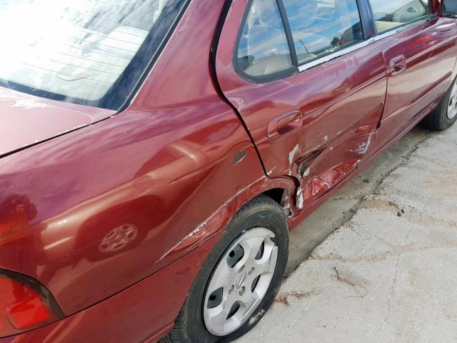 3N1CB51D43L800137 - 2003 NISSAN SENTRA XE RED photo 9