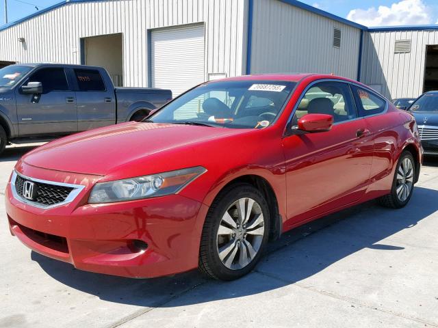 1HGCS1B85AA010844 - 2010 HONDA ACCORD EXL RED photo 2