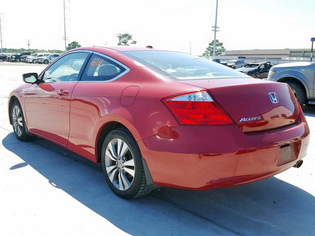 1HGCS1B85AA010844 - 2010 HONDA ACCORD EXL RED photo 3