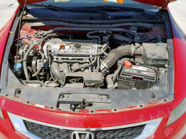 1HGCS1B85AA010844 - 2010 HONDA ACCORD EXL RED photo 7