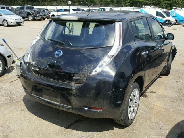 1N4AZ0CP9FC307988 - 2015 NISSAN LEAF S BLACK photo 4