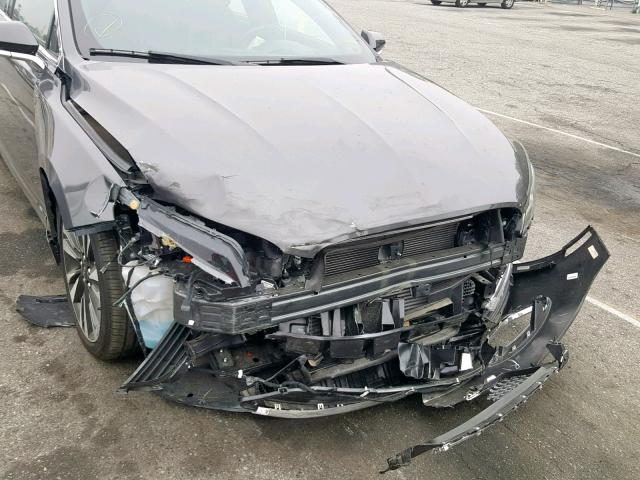 3LN6L5E98HR665614 - 2017 LINCOLN MKZ RESERV CHARCOAL photo 9