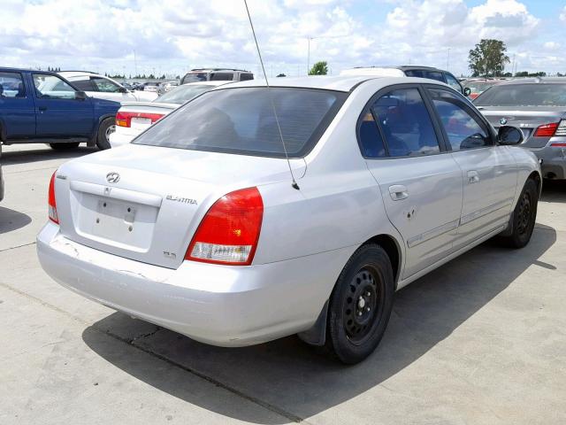 KMHDN45D41U170101 - 2001 HYUNDAI ELANTRA GL SILVER photo 4