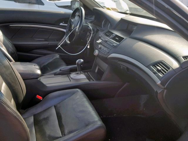 1HGCS12879A016253 - 2009 HONDA ACCORD EXL BLACK photo 5