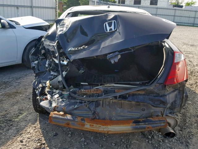 1HGCS12879A016253 - 2009 HONDA ACCORD EXL BLACK photo 9