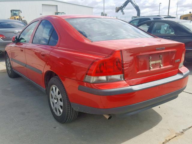 YV1RS61R012035025 - 2001 VOLVO S60 RED photo 3