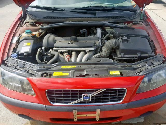 YV1RS61R012035025 - 2001 VOLVO S60 RED photo 7