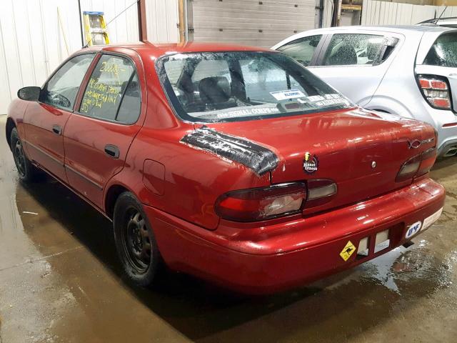 1Y1SK5265VZ448573 - 1997 GEO PRIZM BASE RED photo 3