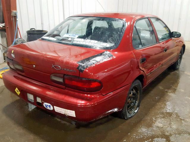 1Y1SK5265VZ448573 - 1997 GEO PRIZM BASE RED photo 4