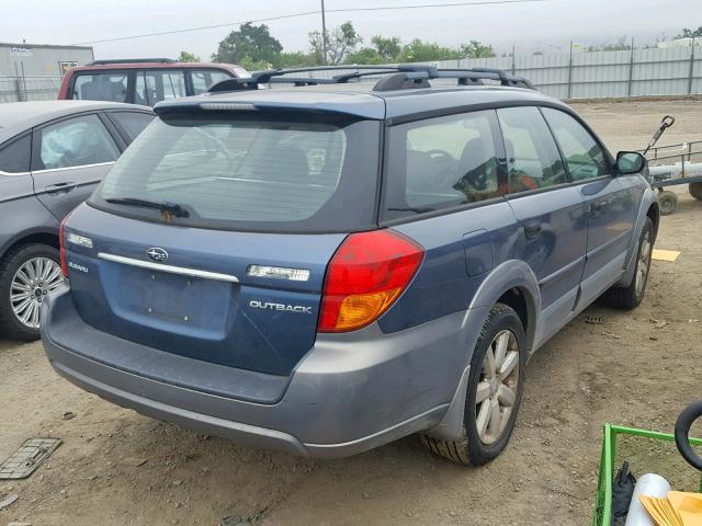 4S4BP61C867348074 - 2006 SUBARU LEGACY OUT BLUE photo 4