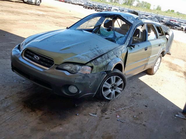 4S4BP61C557390880 - 2005 SUBARU LEGACY OUT GREEN photo 2