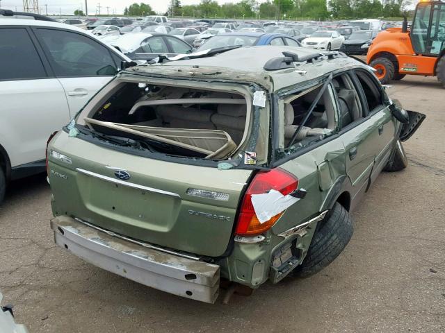 4S4BP61C557390880 - 2005 SUBARU LEGACY OUT GREEN photo 4