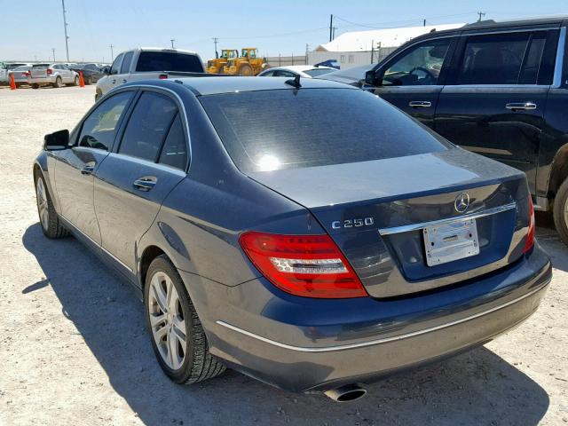 WDDGF4HB0EA952711 - 2014 MERCEDES-BENZ C 250 GRAY photo 3